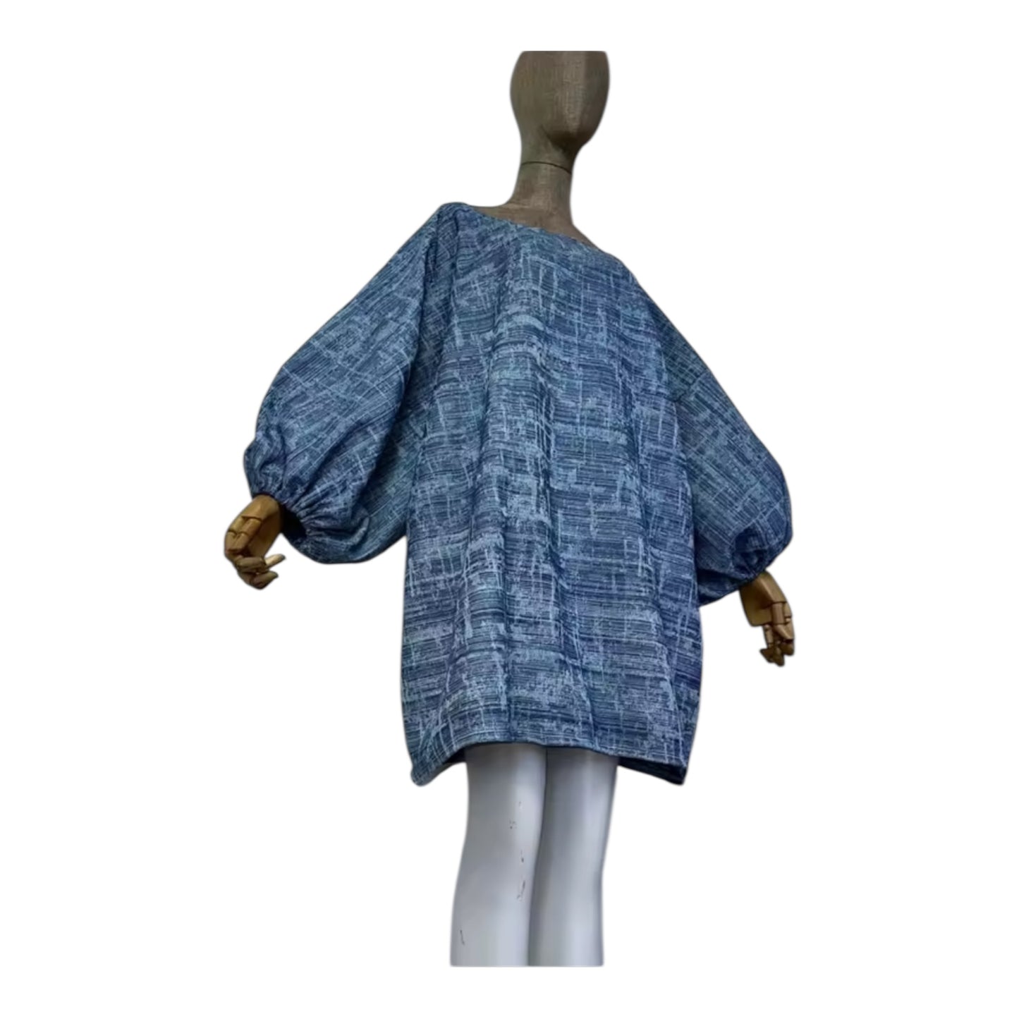 GENEVA DENIM BUBBLE SLEEVE DRESS