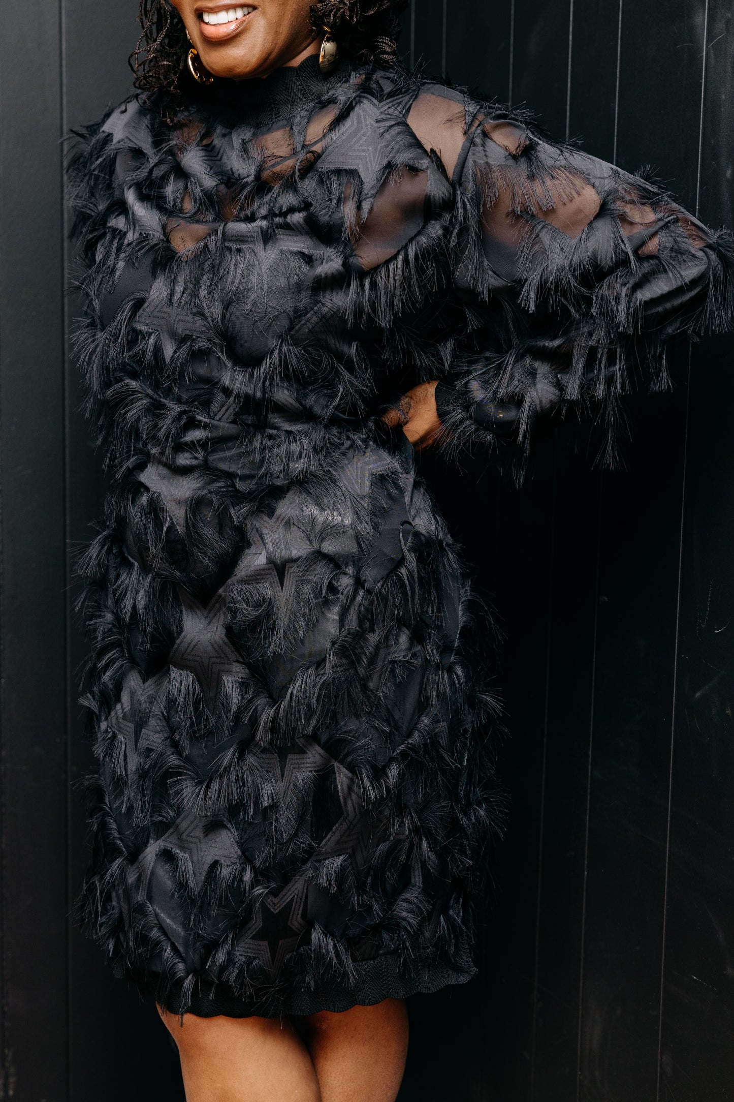 Lizell Luxe Sheer Dress