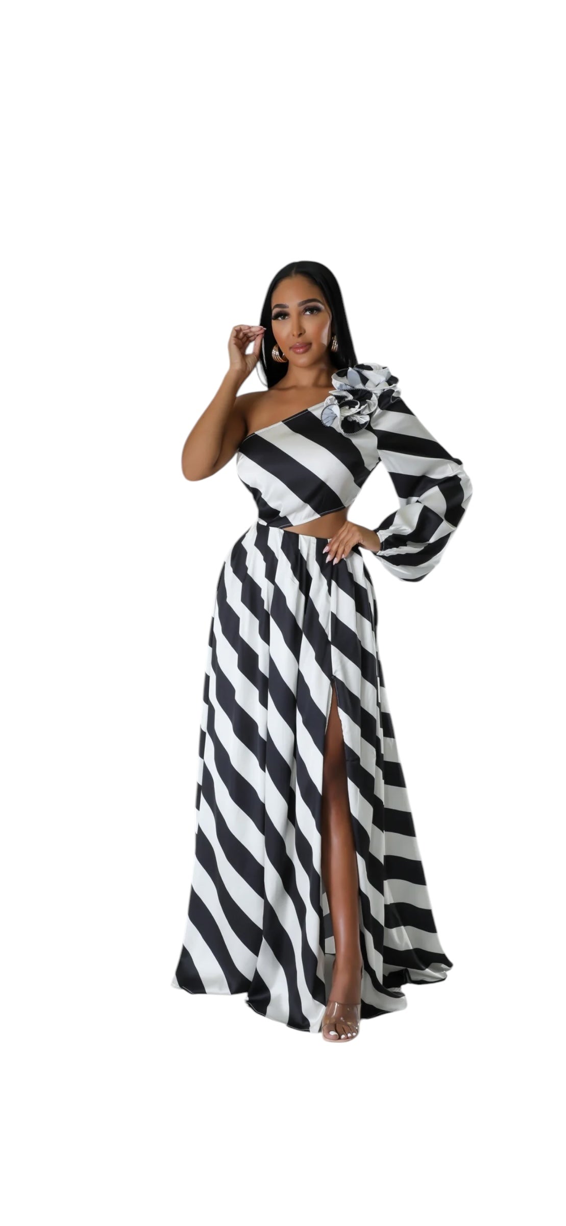 Honey Mirage One-Shoulder Fantasy Maxi