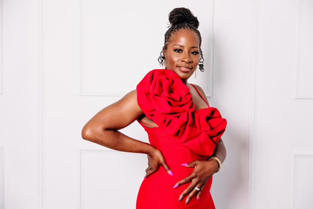 Crimson Dame Midi Dress