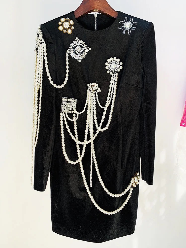 Black Dahlia Velvet Dress