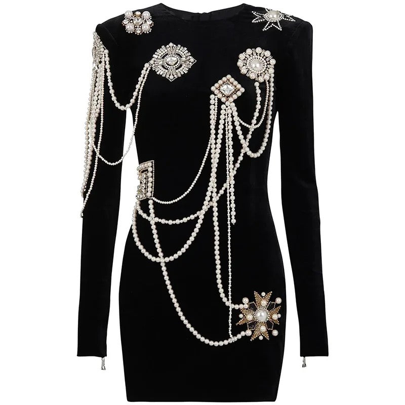 Black Dahlia Velvet Dress