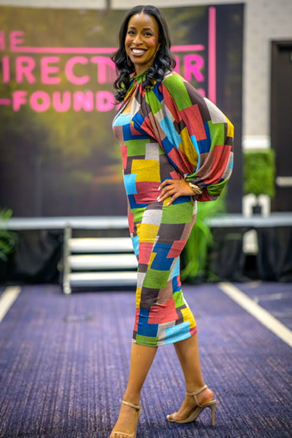 MOSAIC DREAM CAPE DRESS