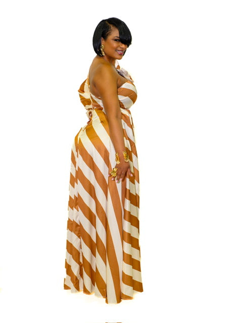 Honey Mirage One-Shoulder Fantasy Maxi