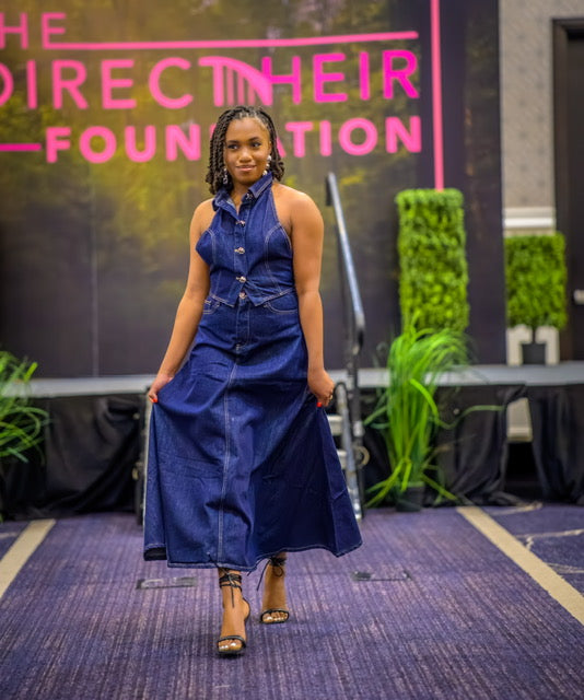 MANHATTAN MIDNIGHT DENIM TWO-PIECE SET