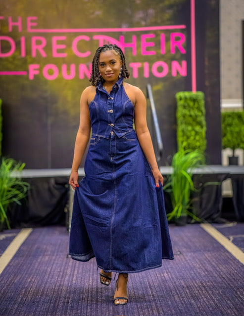 MANHATTAN MIDNIGHT DENIM TWO-PIECE SET