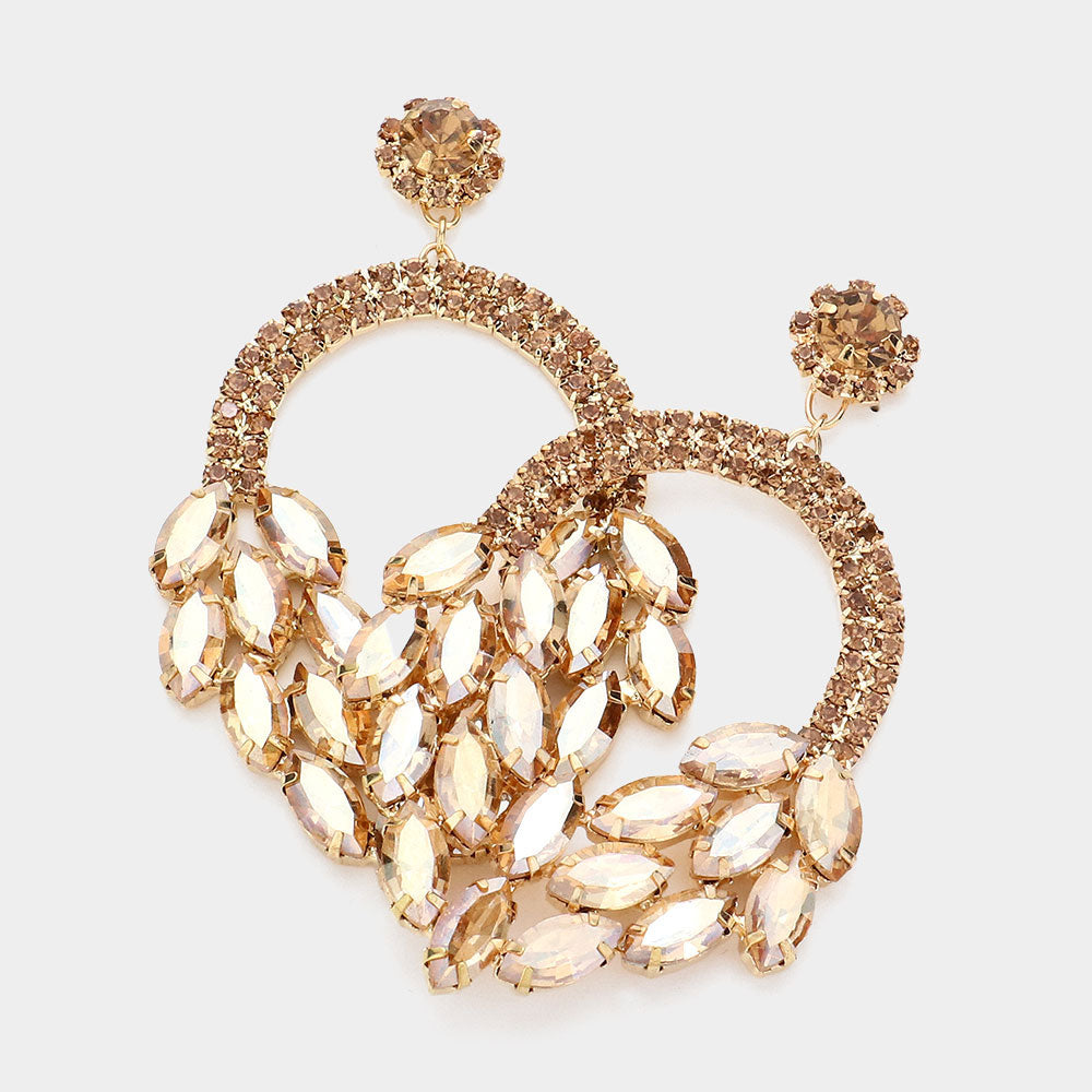 Champagne Elegance Chandelier Earrings