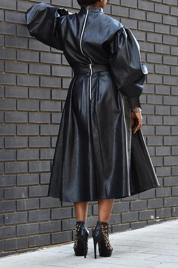 Verdant Elegance Midi Dress