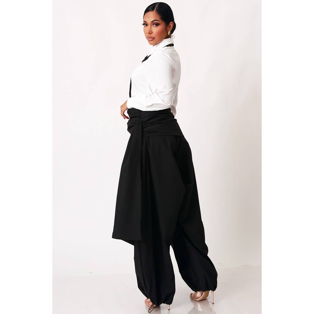 HAVANA HEIGHTS DRAPED PALAZZO PANTS