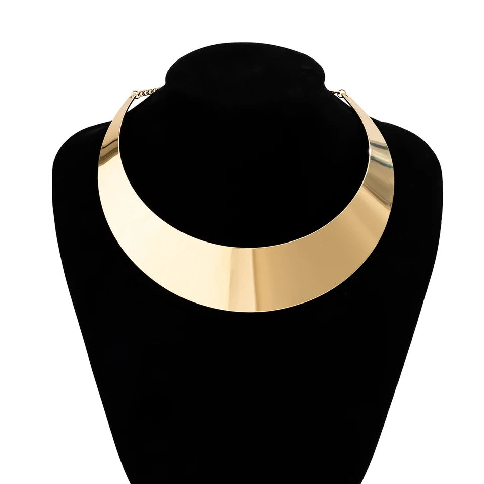 Modernist Golden Choker Necklace