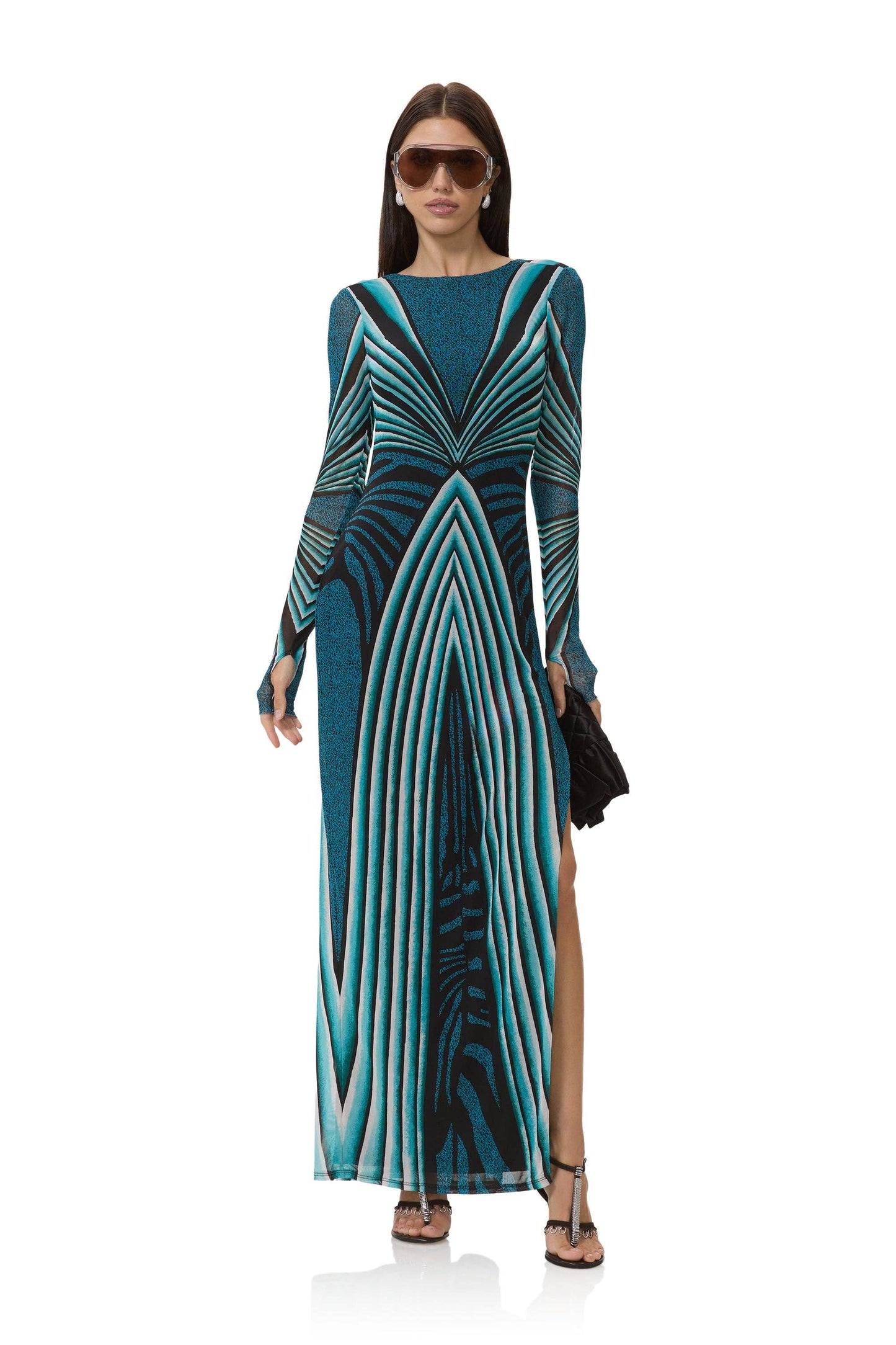 Nettie Dress - Aqua Animal