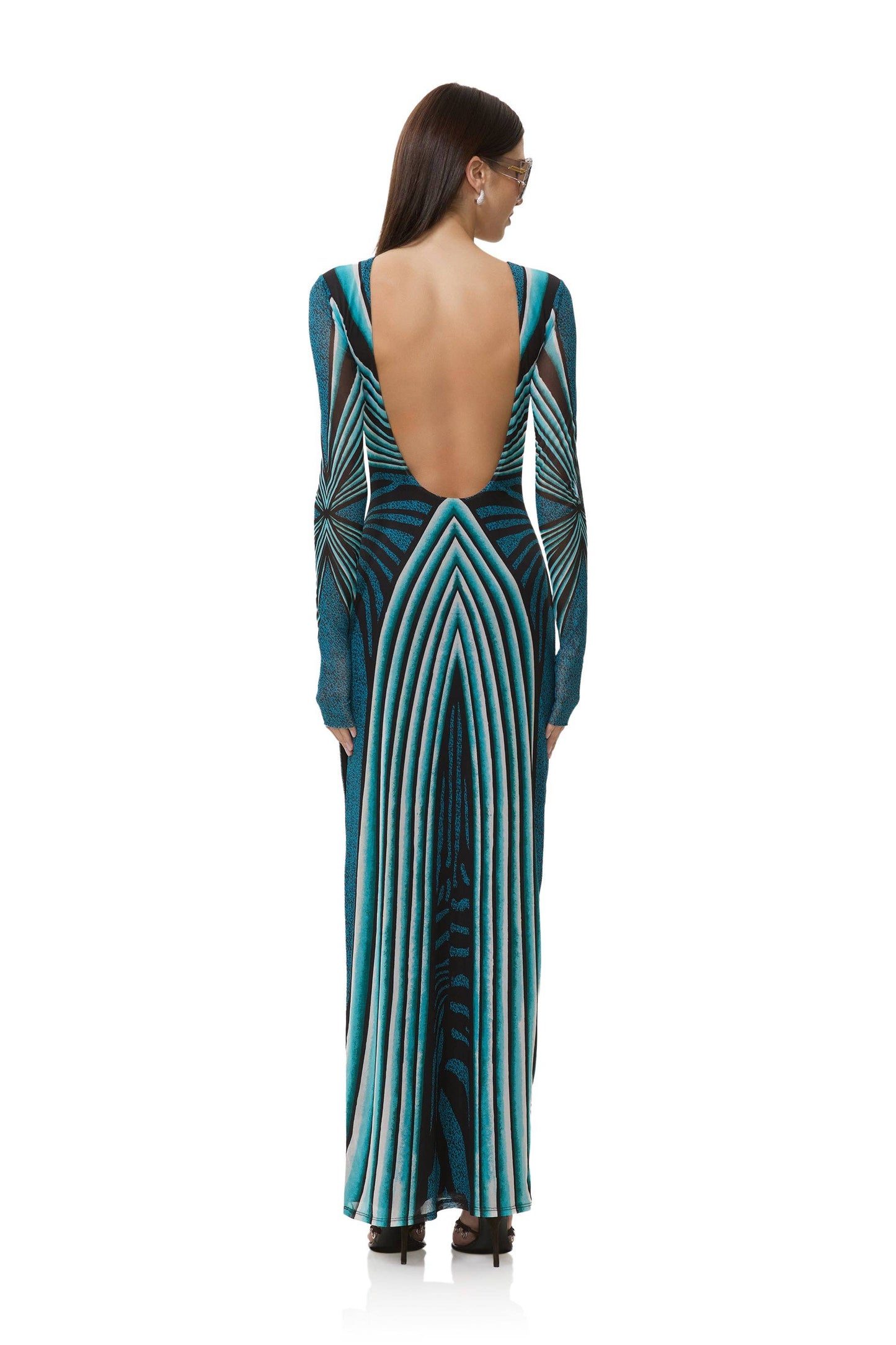 Nettie Dress - Aqua Animal