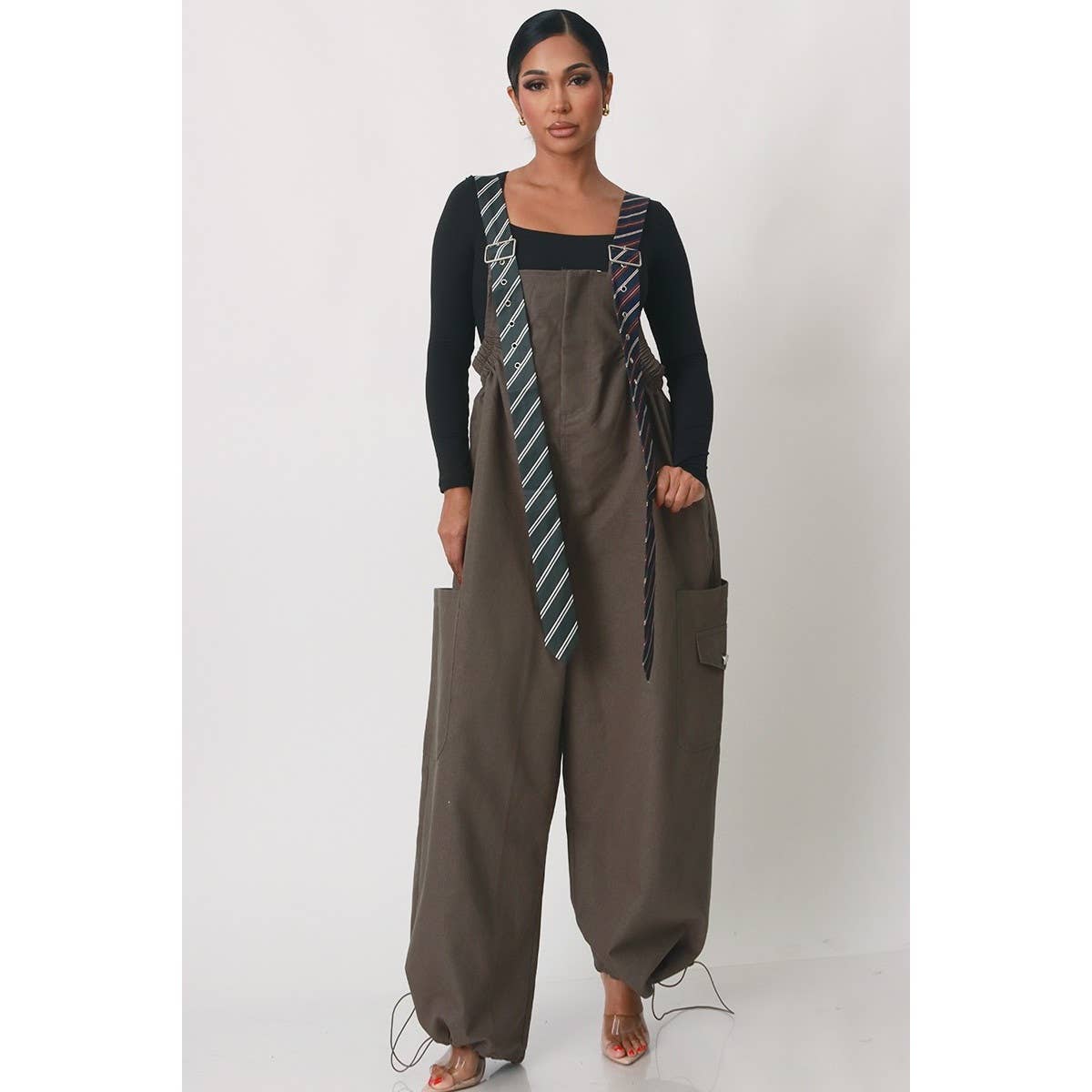 London Executive Tie Strap Jumpsuit