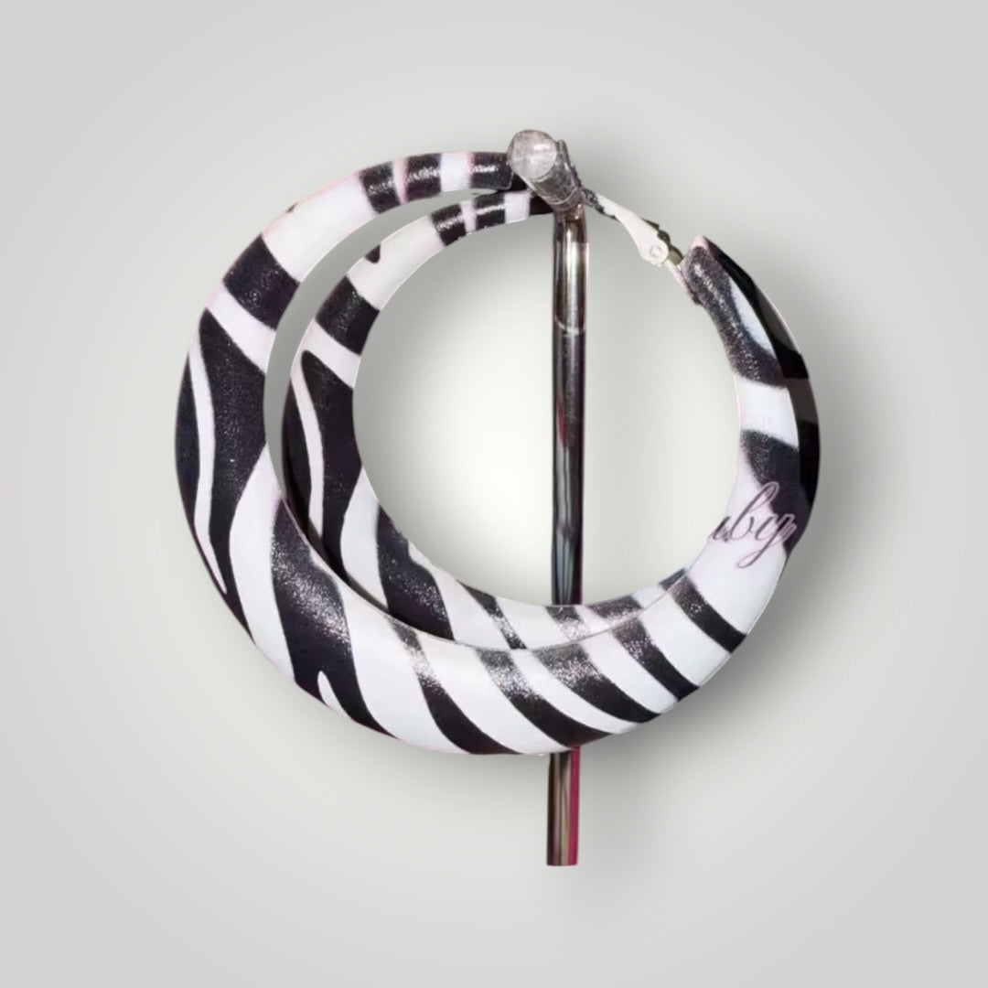 Zebra Luxe Hoop Earrings