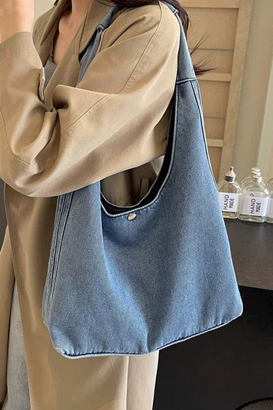 Urban Denim Oversize Hobo Bag