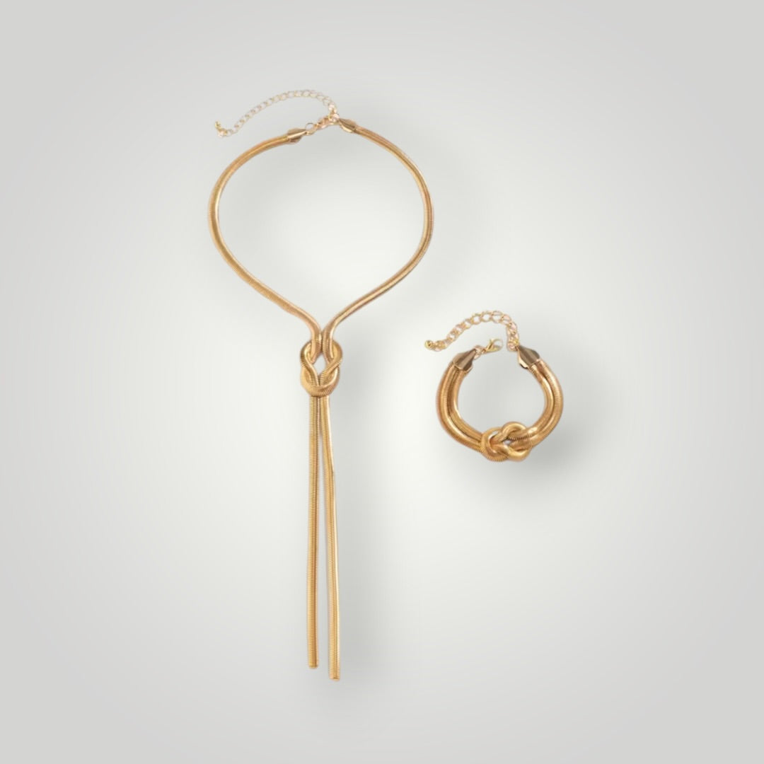The Golden Knot Snake Chain Set