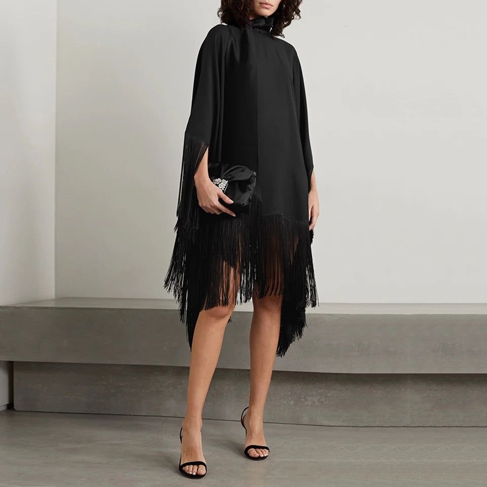 Sapphire Fringe Cascade Dress