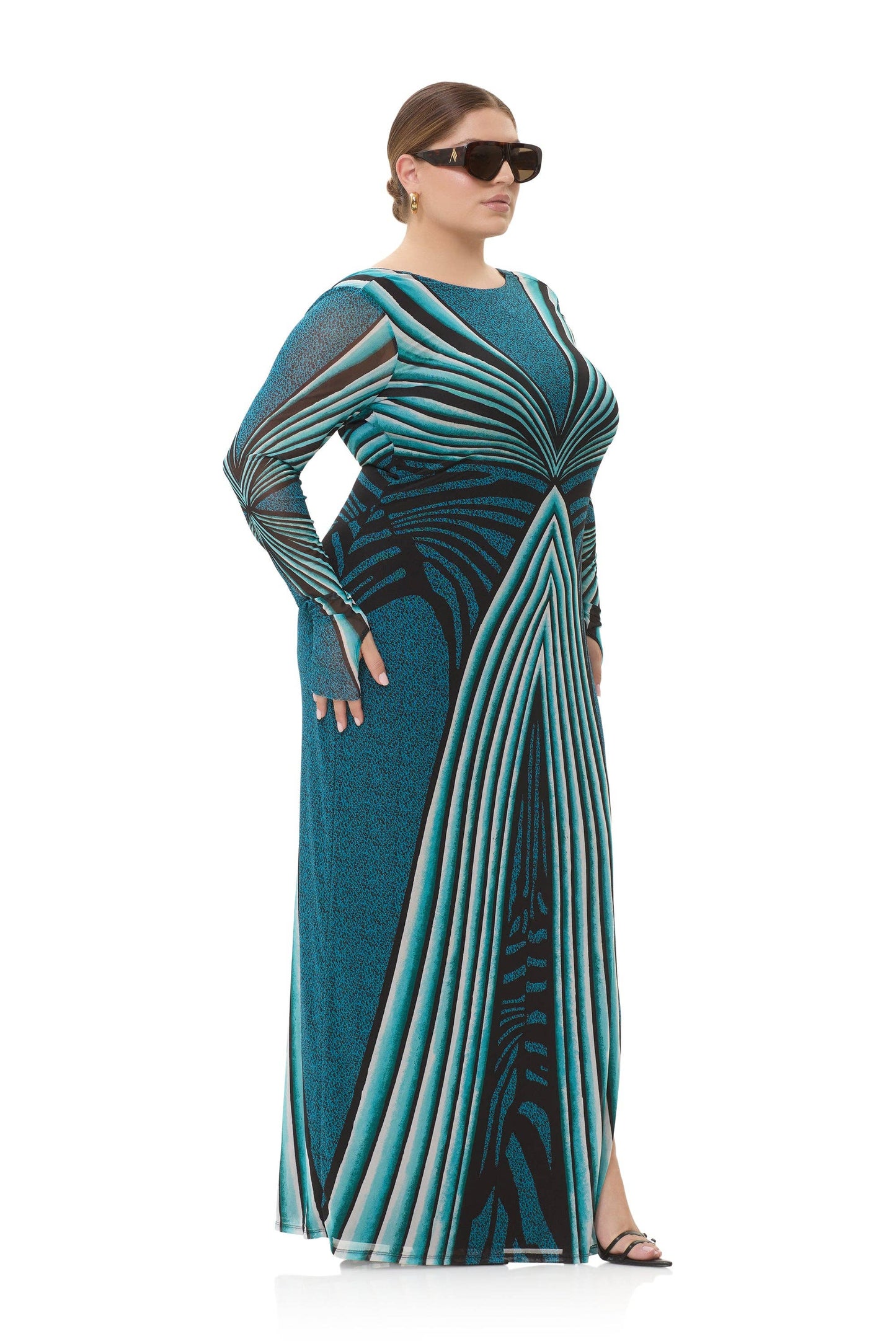 Nettie Dress - Aqua Animal