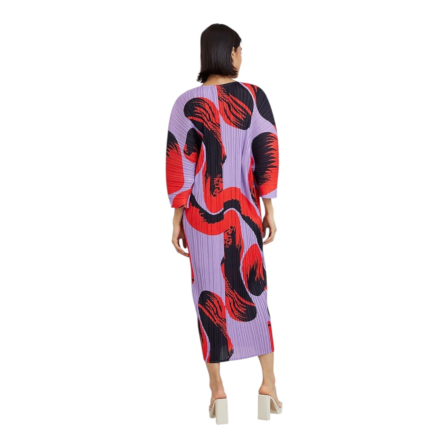 Mosaic Muse Pleated Midi Dress