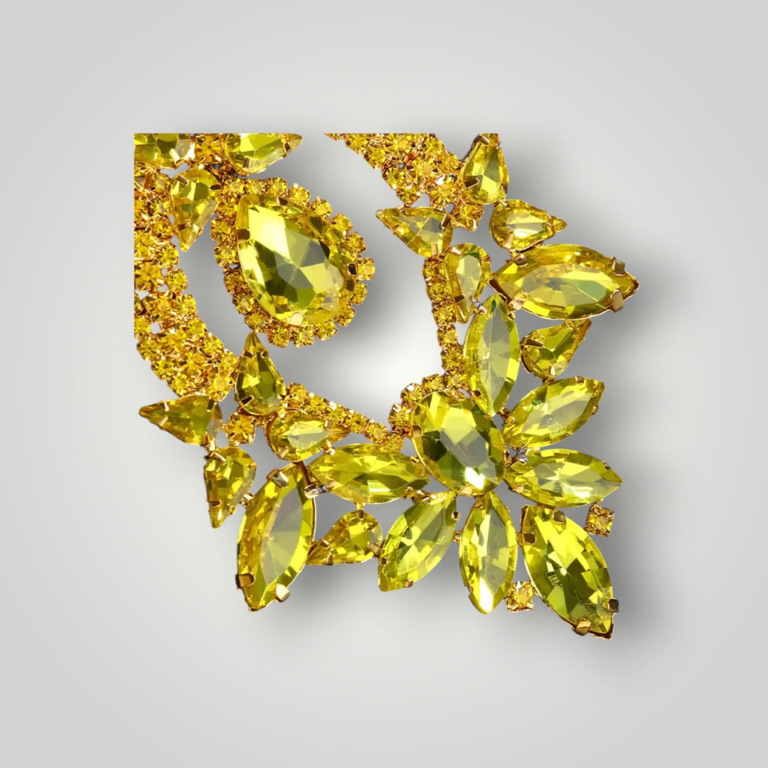 Solar Flare Crystal Earrings — Gold