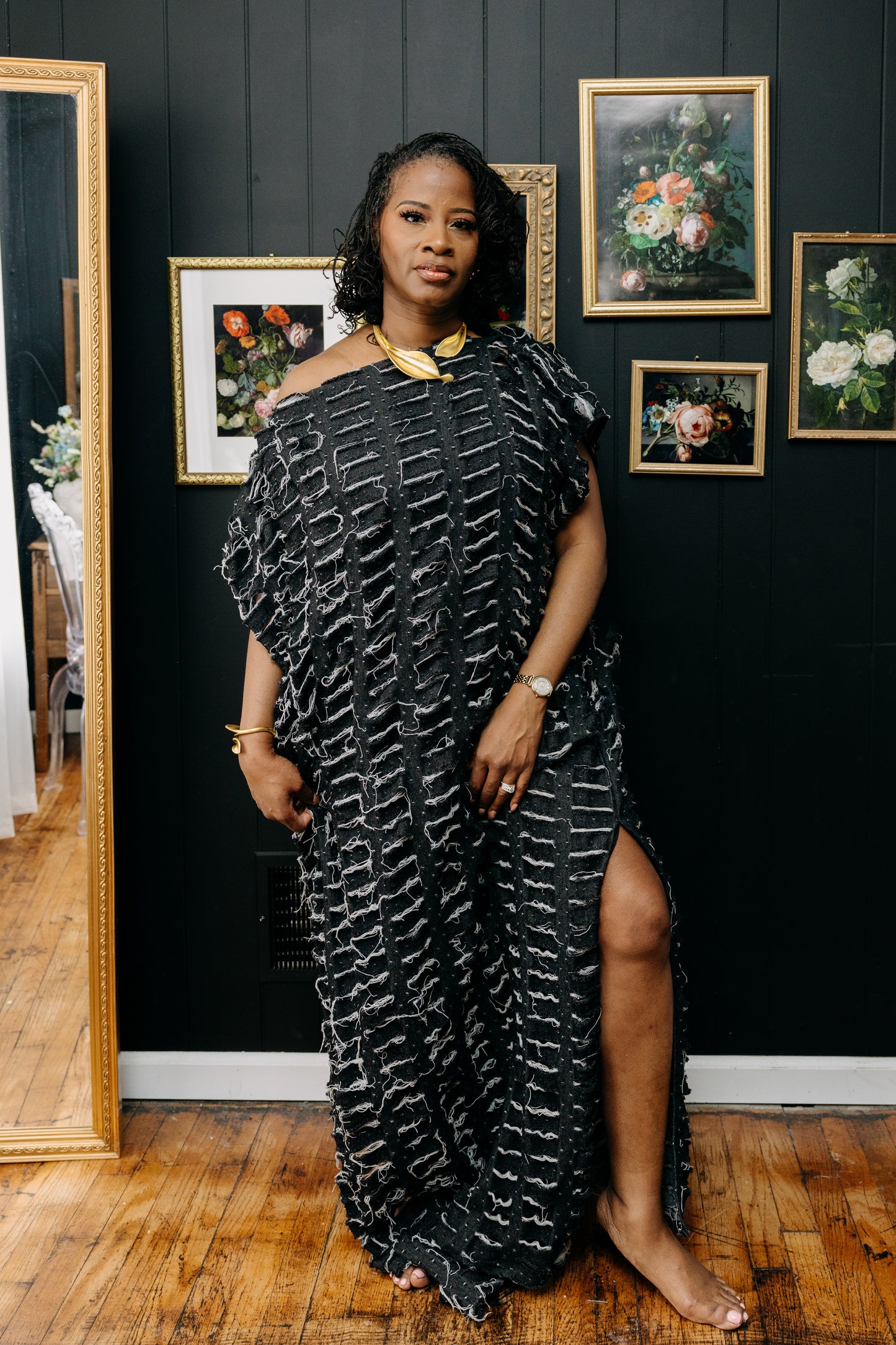 Slate and Shadow Maxi Dress