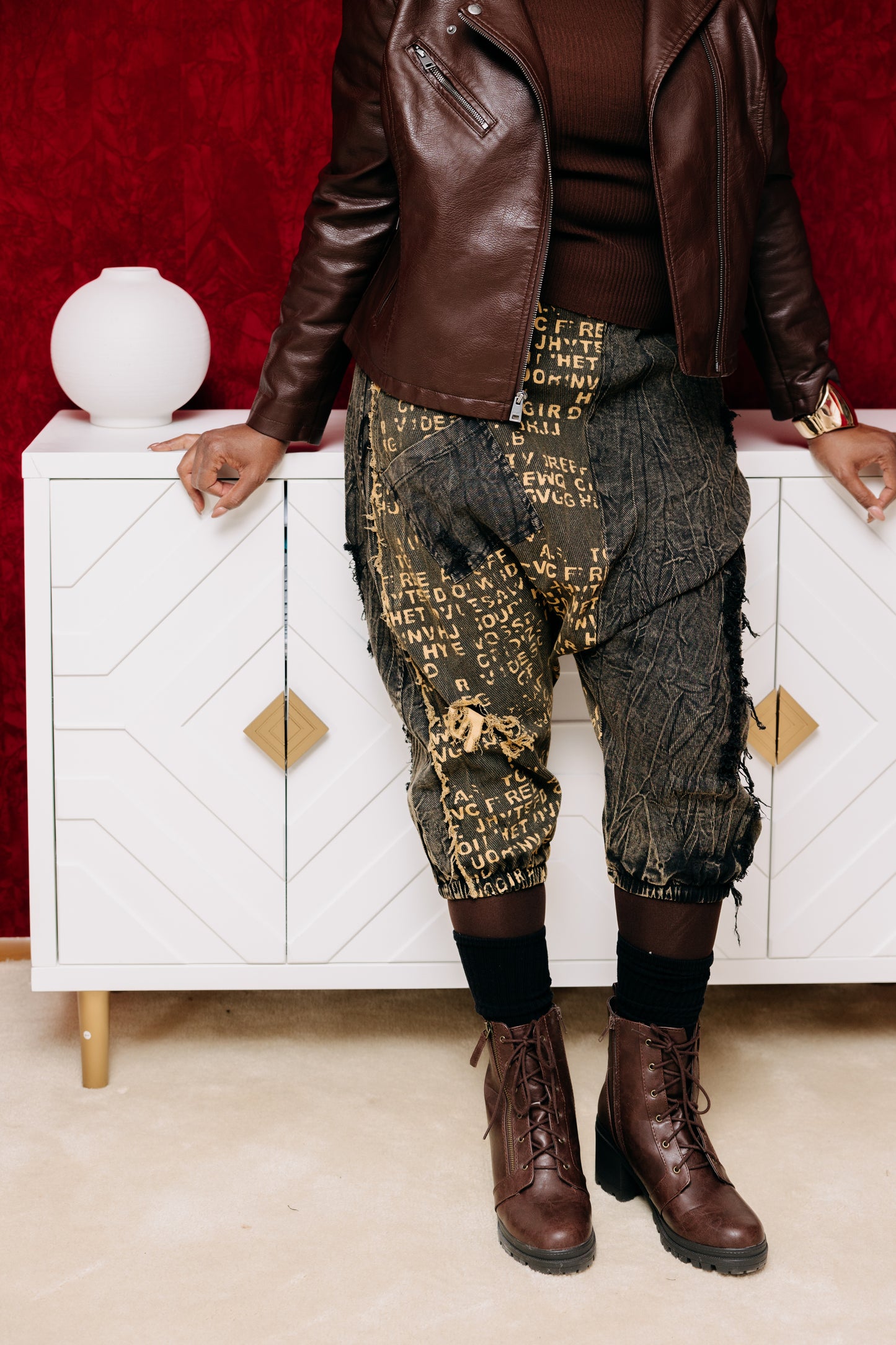 LAGOS LUXE EMBELLISHED JOGGER PANTS