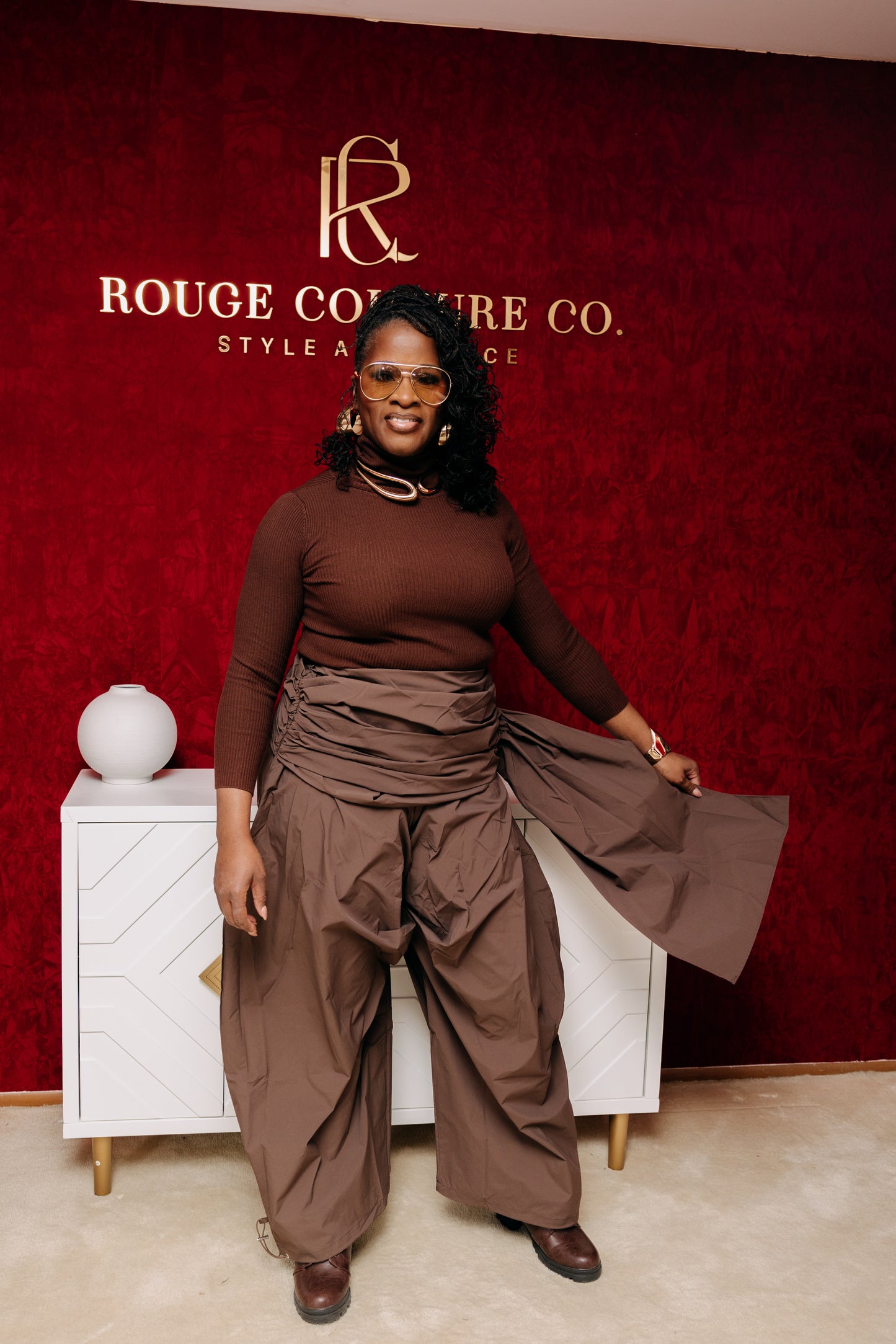 HAVANA HEIGHTS DRAPED PALAZZO PANTS