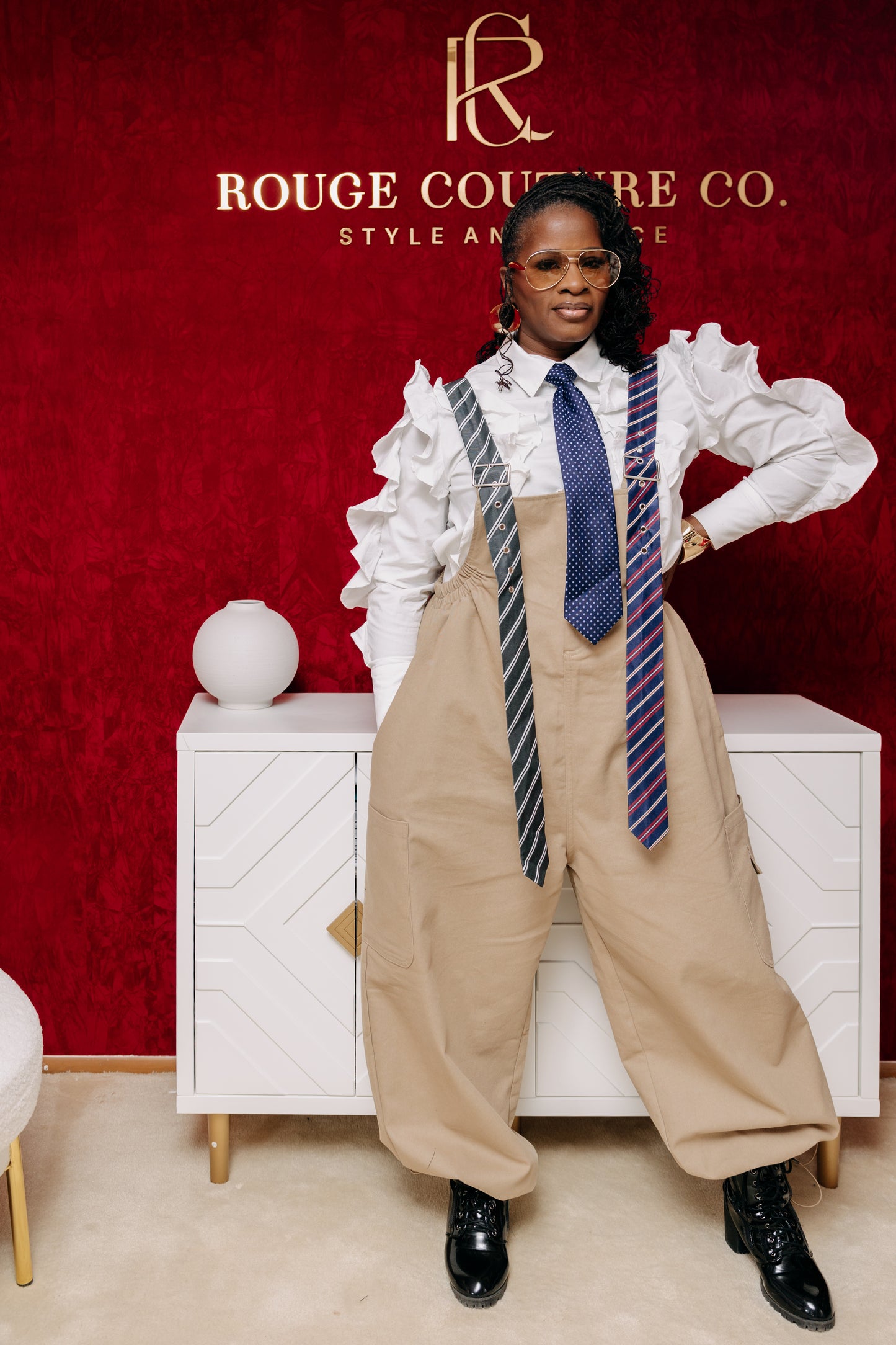 London Executive Tie Strap Jumpsuit