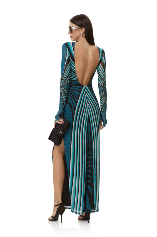 Nettie Dress - Aqua Animal