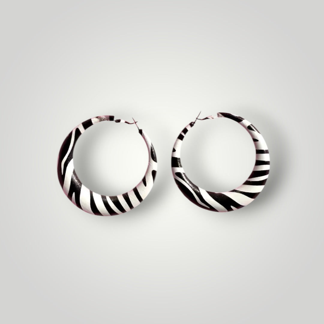 Zebra Luxe Hoop Earrings