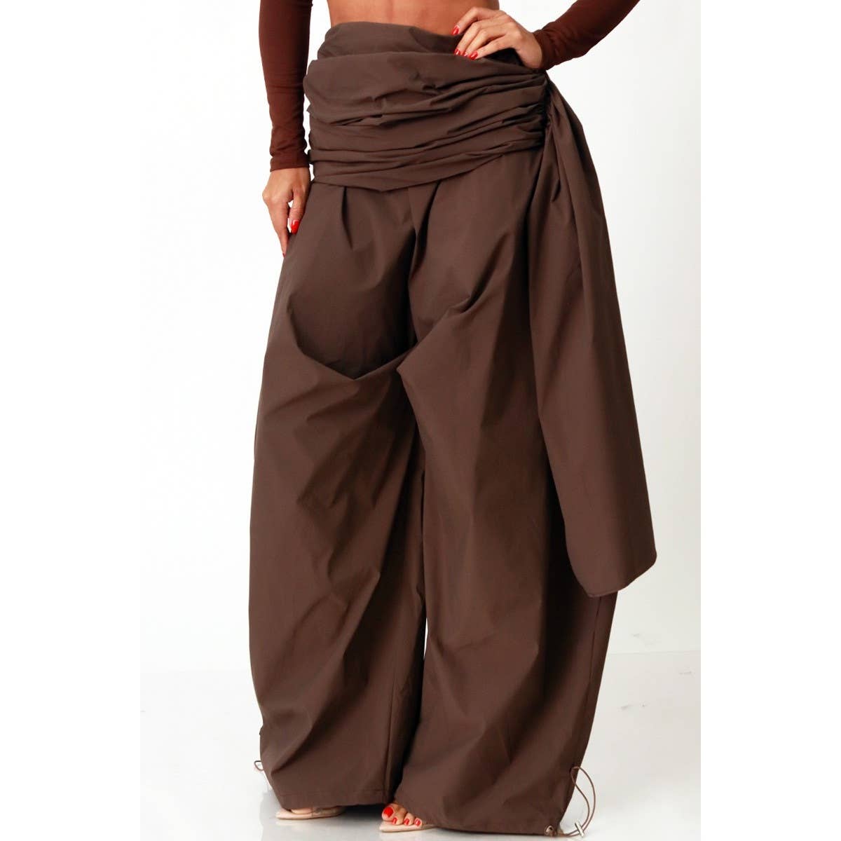HAVANA HEIGHTS DRAPED PALAZZO PANTS