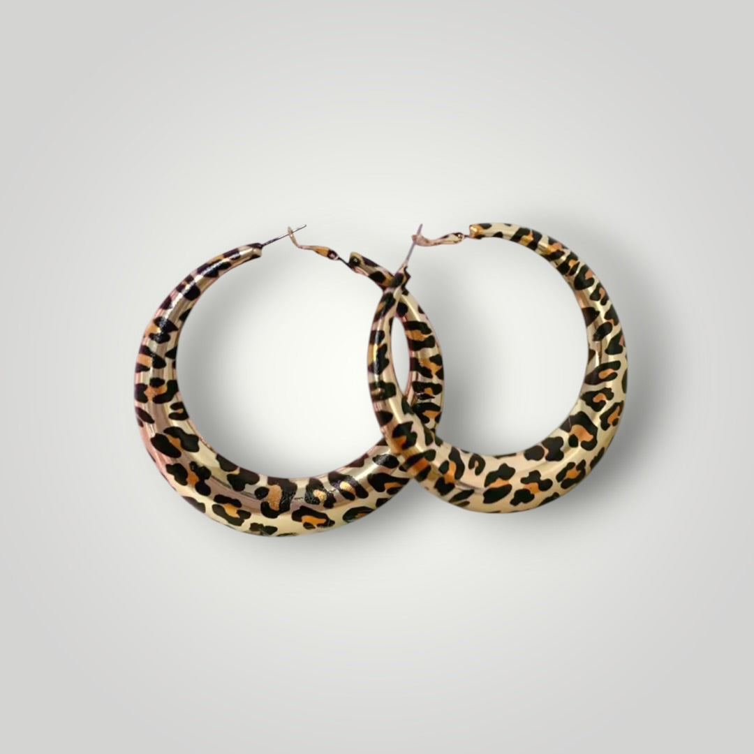 Wild Leopard Hoop Earrings
