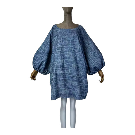 GENEVA DENIM BUBBLE SLEEVE DRESS
