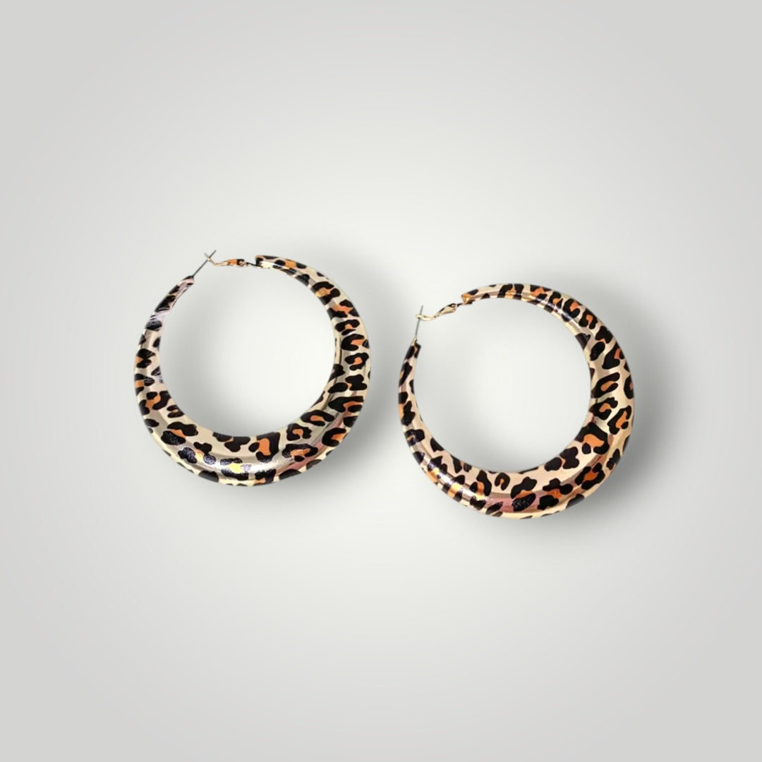 Wild Leopard Hoop Earrings