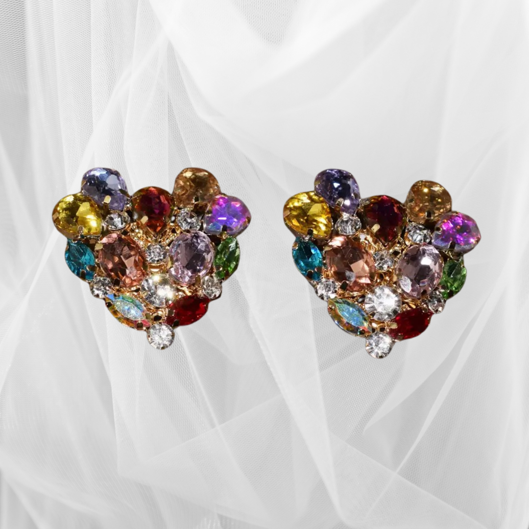 Rainbow Gemstone Cascade Earrings