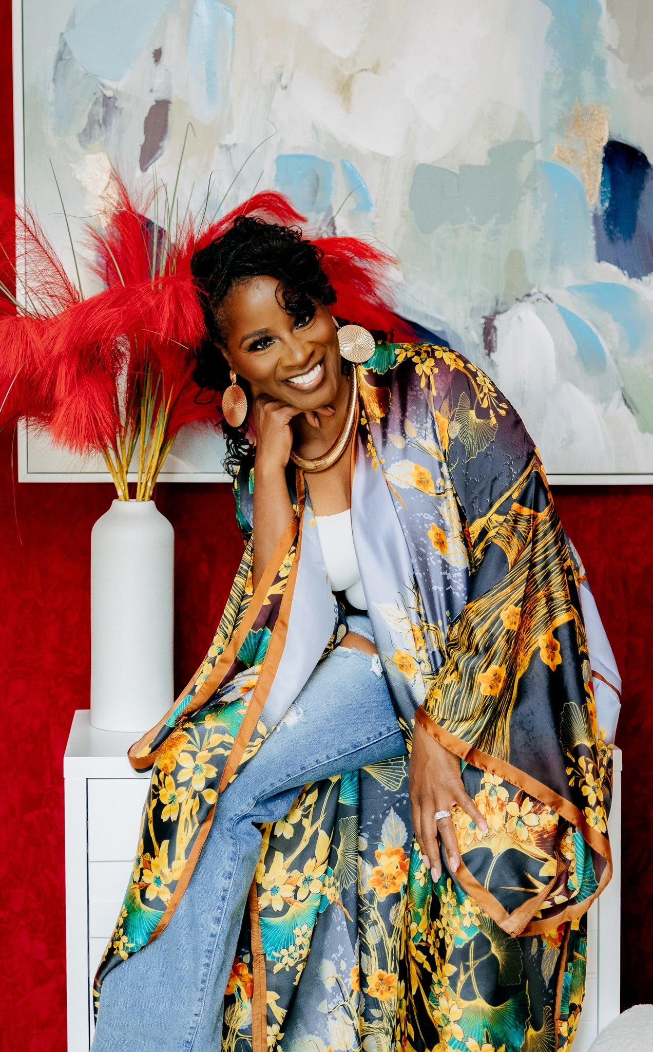 Blossom Elegance Kimono Wrap