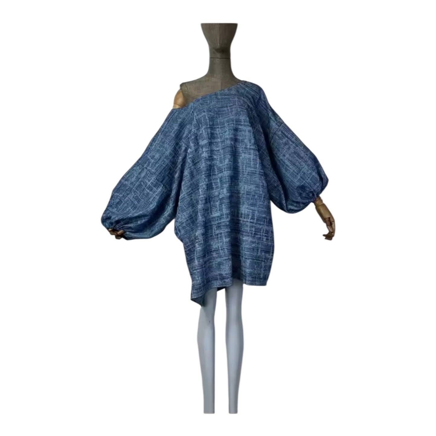 GENEVA DENIM BUBBLE SLEEVE DRESS