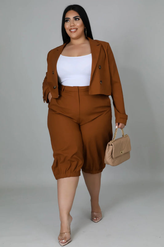 Autumn Executive Crop Blazer Set