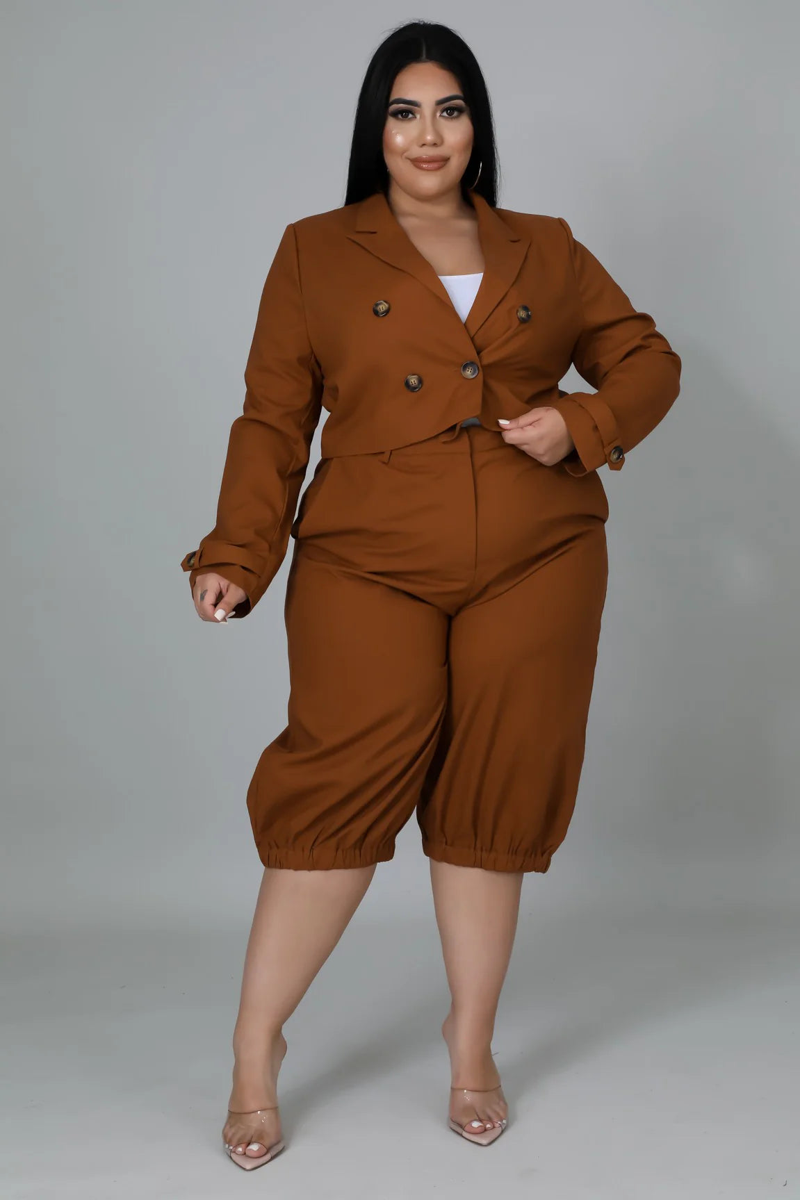 Autumn Executive Crop Blazer Set