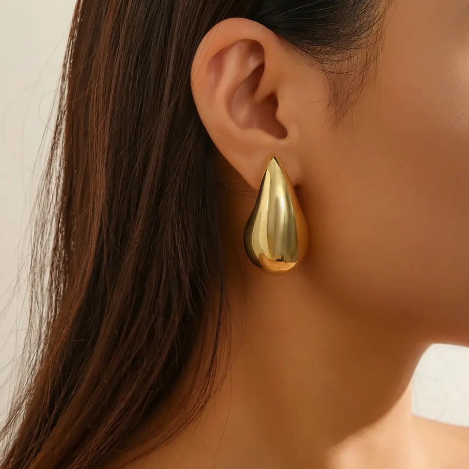 Golden Hour Abstract Hoop Earrings