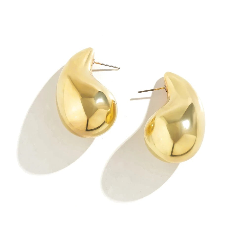 Golden Hour Abstract Hoop Earrings