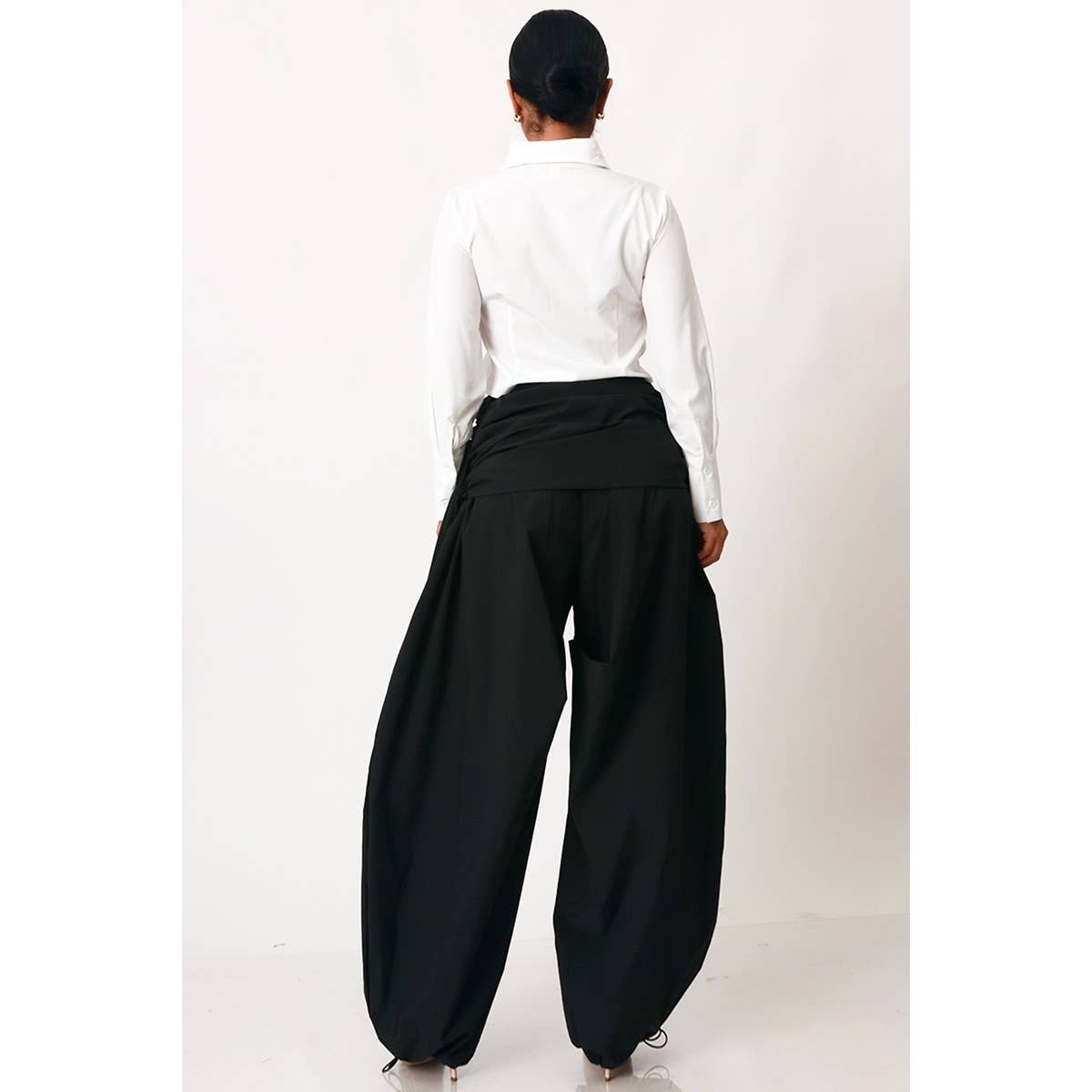 HAVANA HEIGHTS DRAPED PALAZZO PANTS
