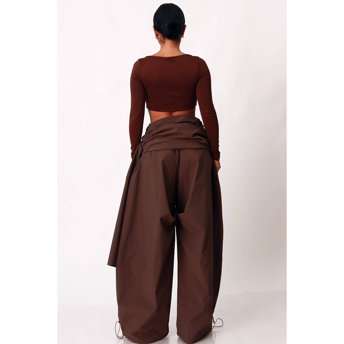 HAVANA HEIGHTS DRAPED PALAZZO PANTS