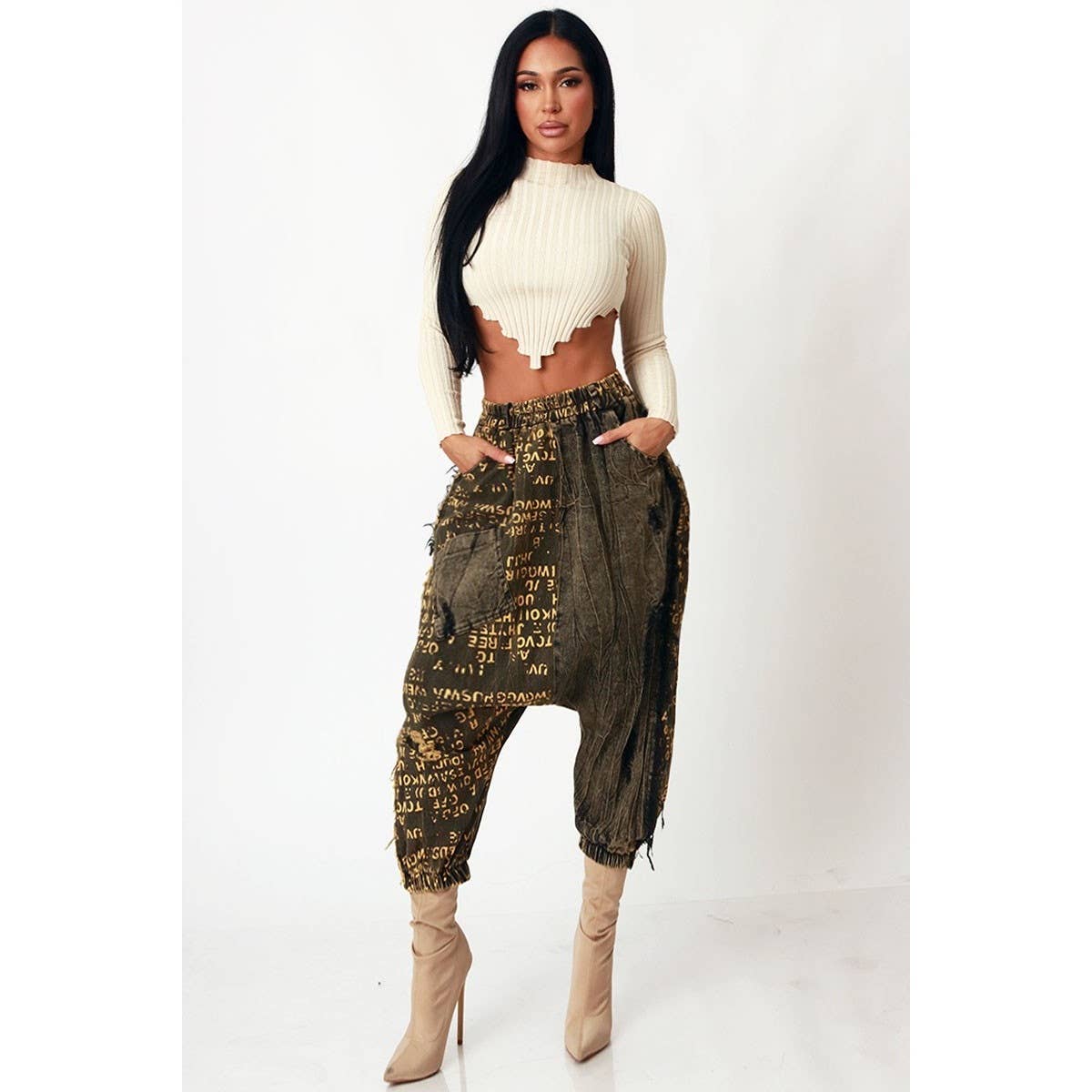LAGOS LUXE EMBELLISHED JOGGER PANTS
