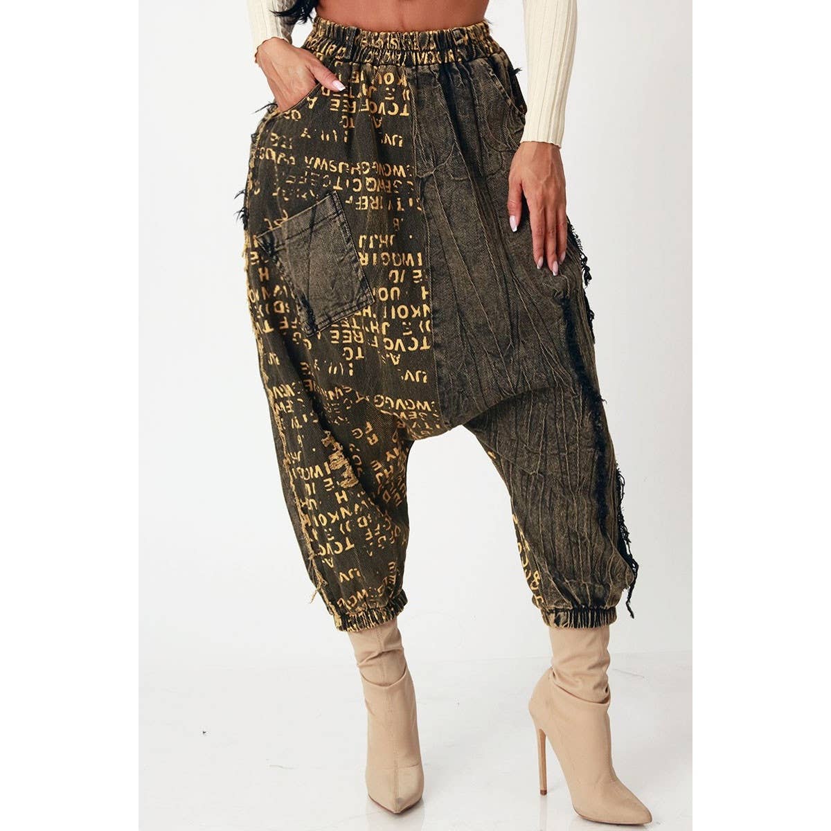 LAGOS LUXE EMBELLISHED JOGGER PANTS